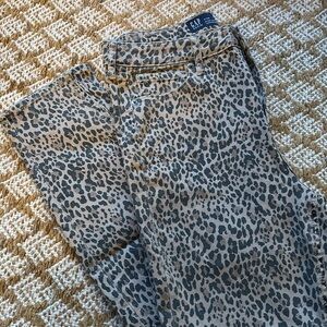 Gap cheetah jeans, size 8